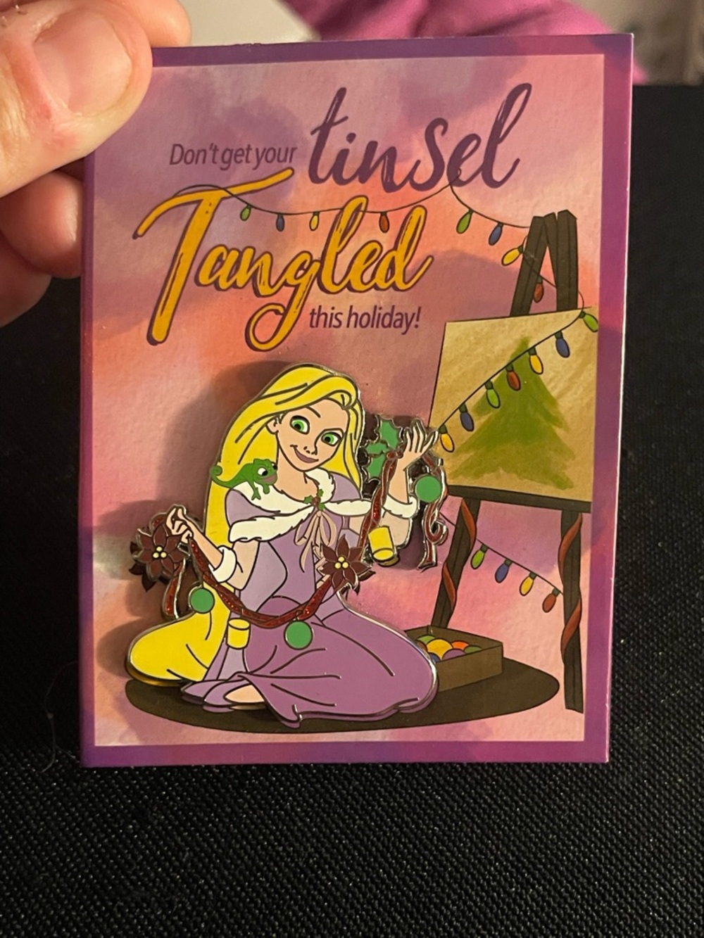 Disney Rapunzel Holiday Enamel Pin - Purple, Yellow, Green